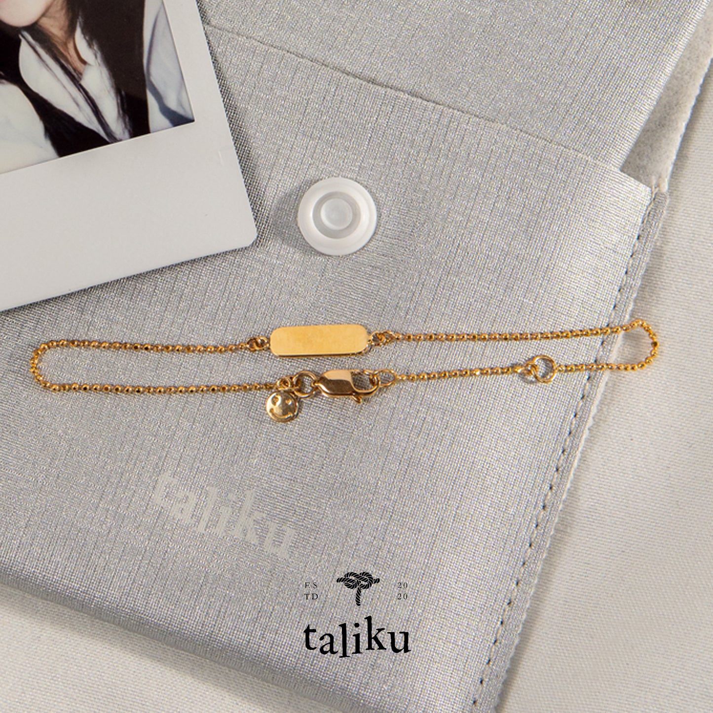 Taliku ID Bar Bracelet 18k