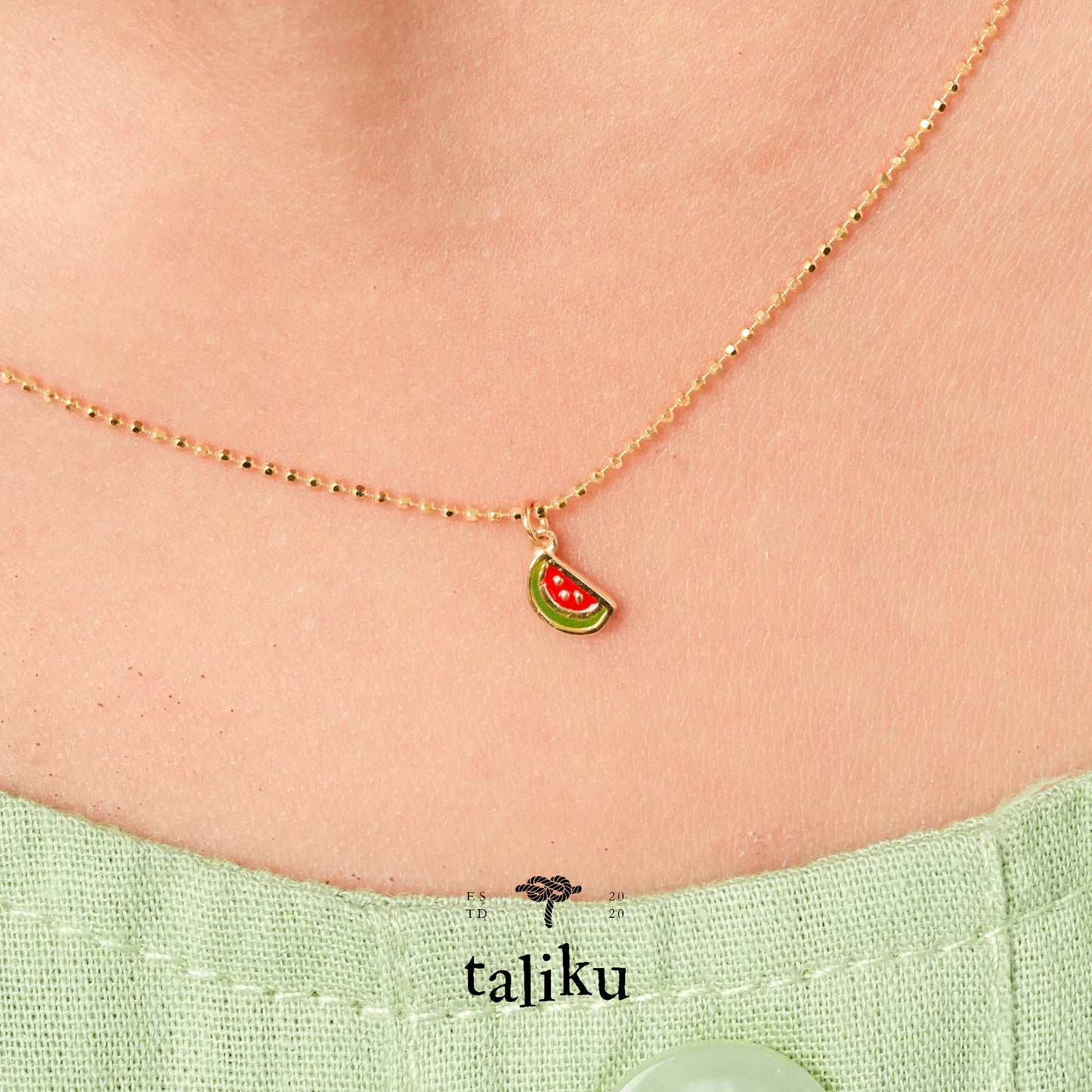 TALIKU Yummy Watermelon Chain Necklace