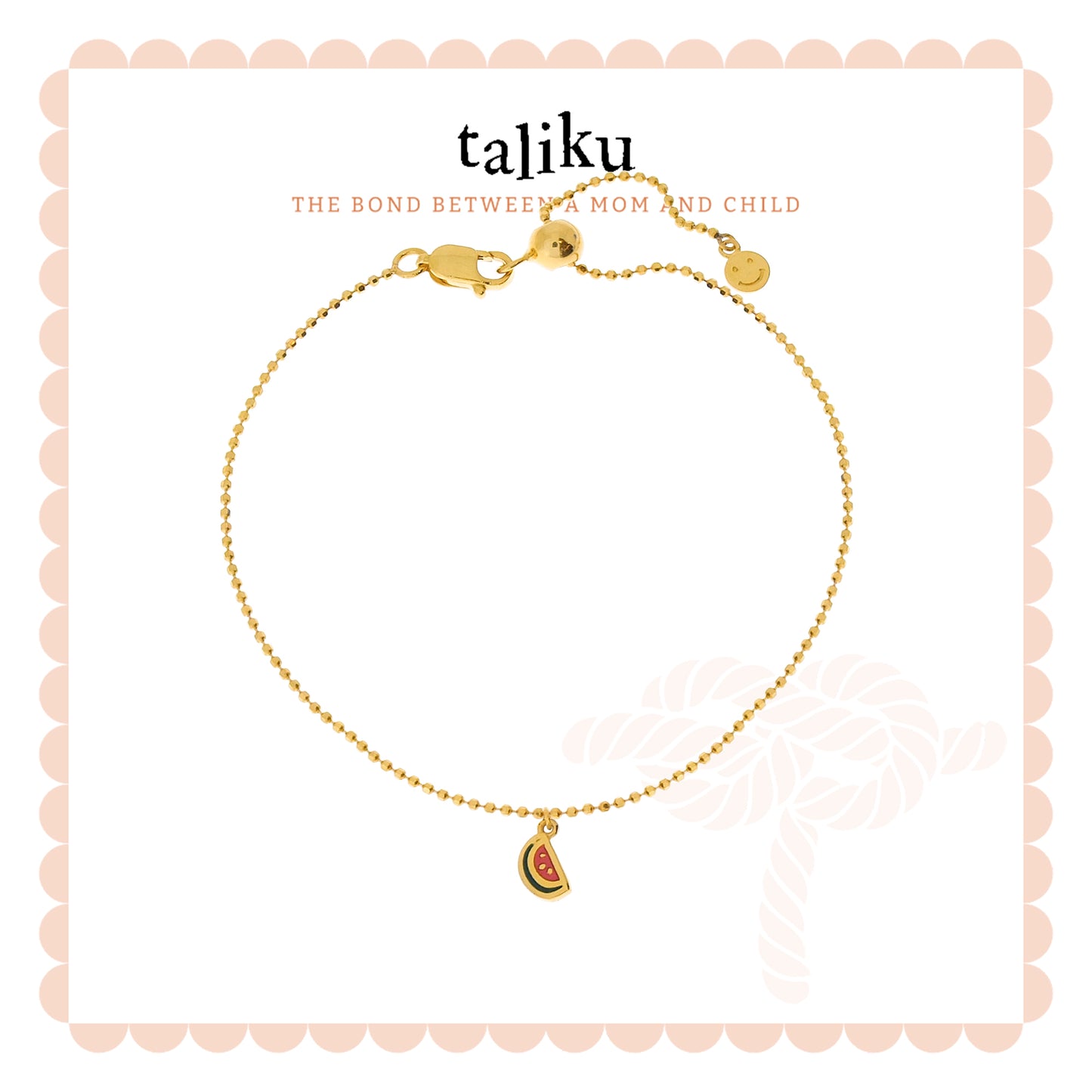 TALIKU Yummy Watermelon Adjustable Chain Bracelet