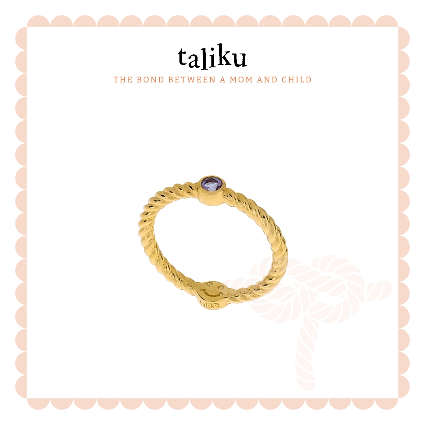Taliku Smile My Baby Birthstone Rings
