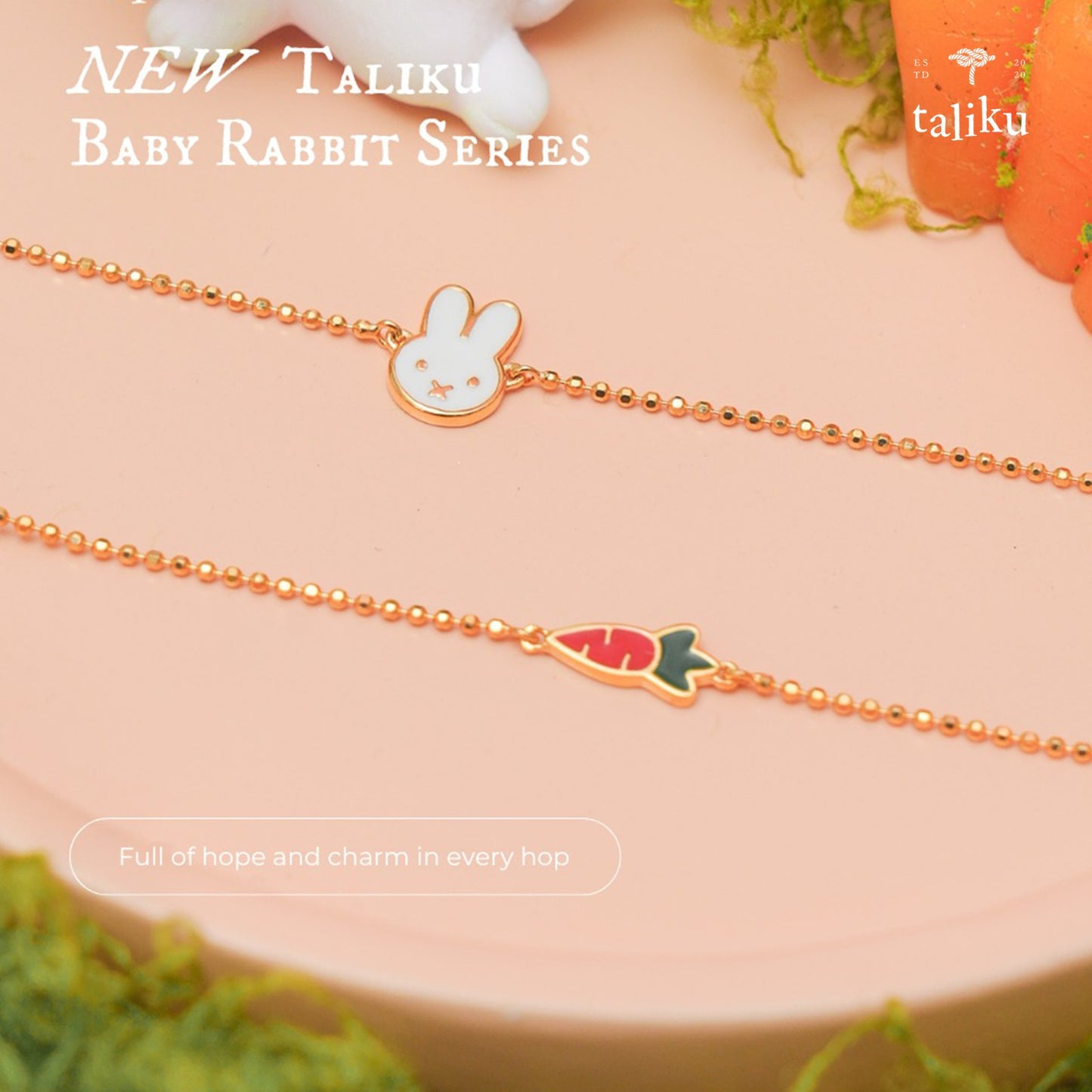 Taliku Baby Rabbit Adjustable Bracelet 18K
