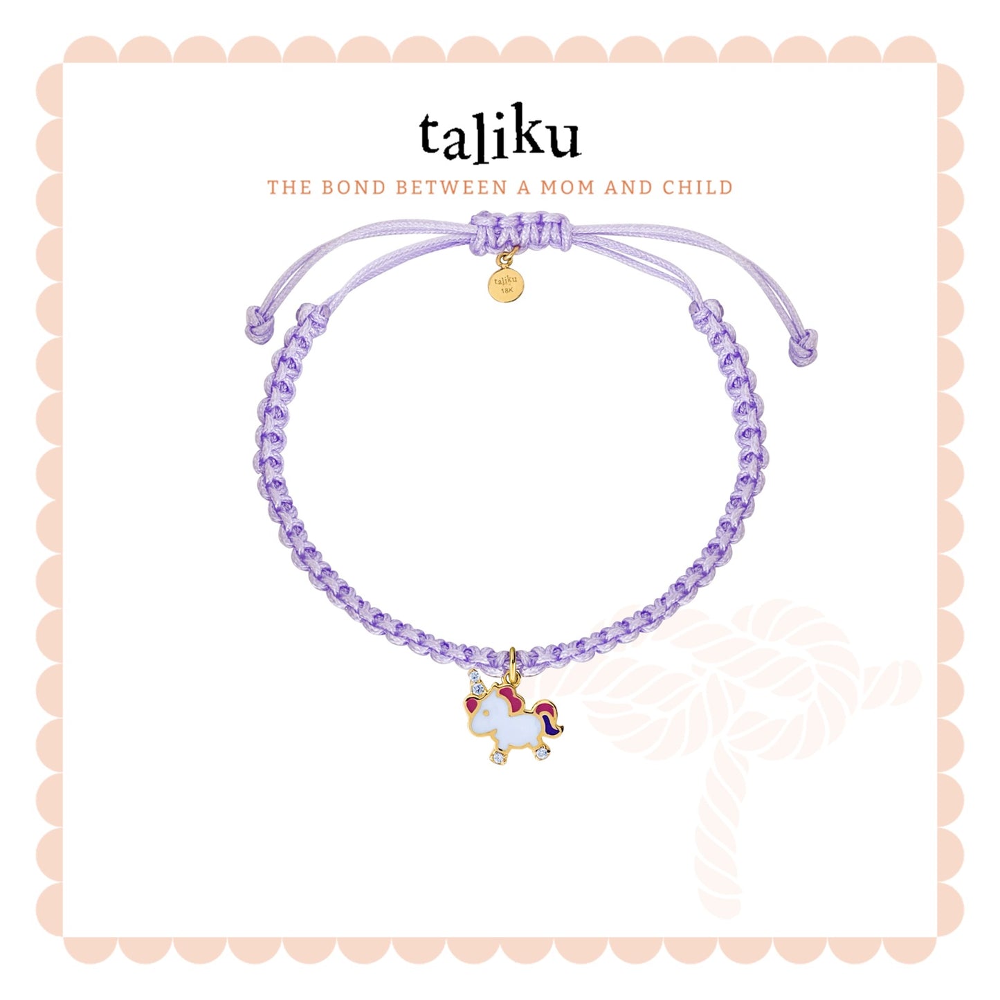 Taliku Magical Unicorn With Silk Cord 18k