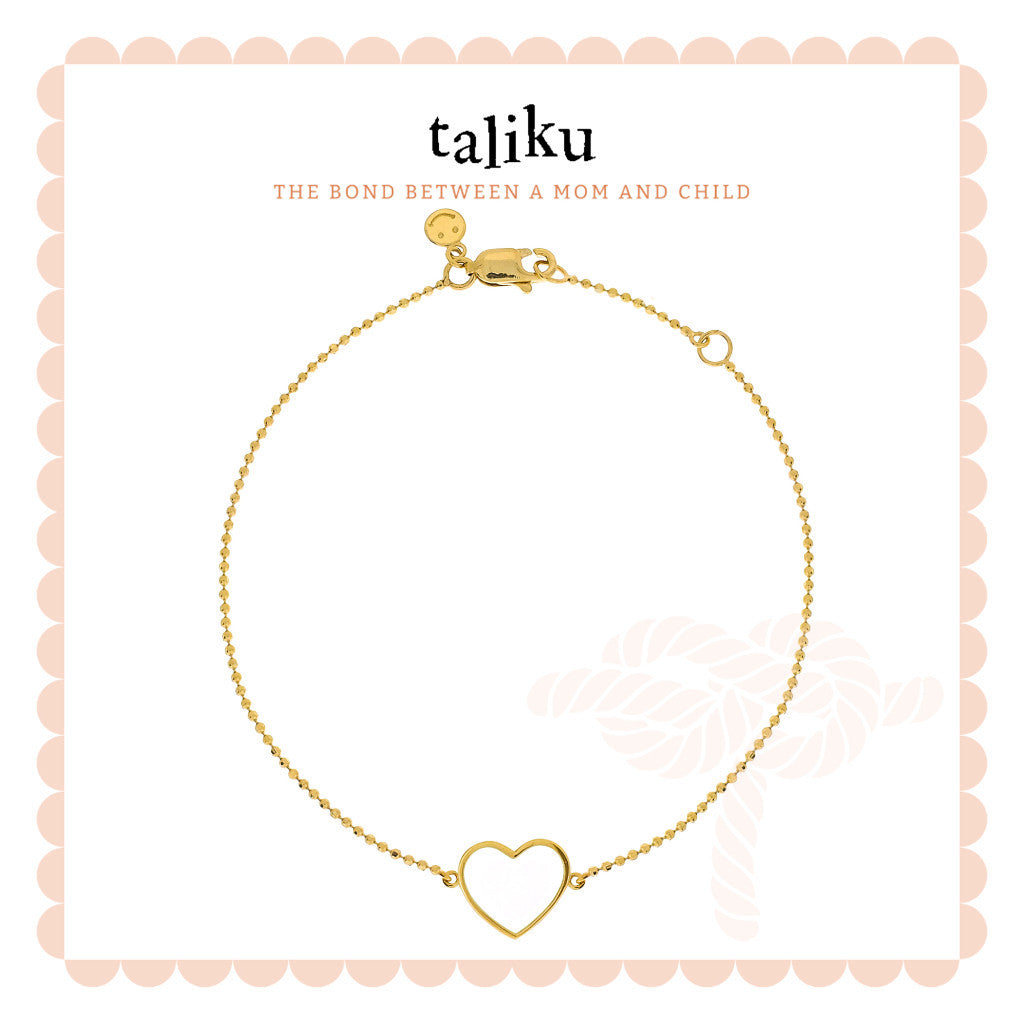 Taliku Heart Enamel Anklet