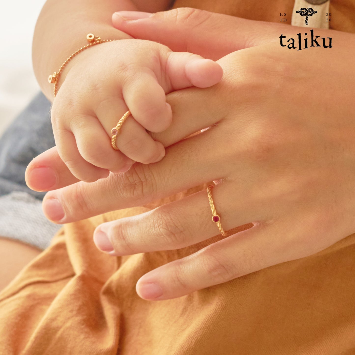 Taliku Smile My Baby Birthstone Rings