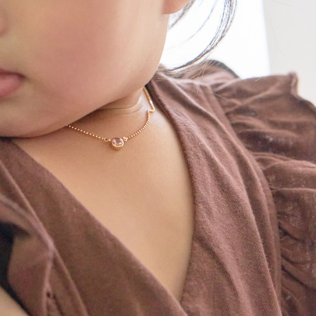 TALIKU BIRTHSTONE BEZEL NECKLACE 18K