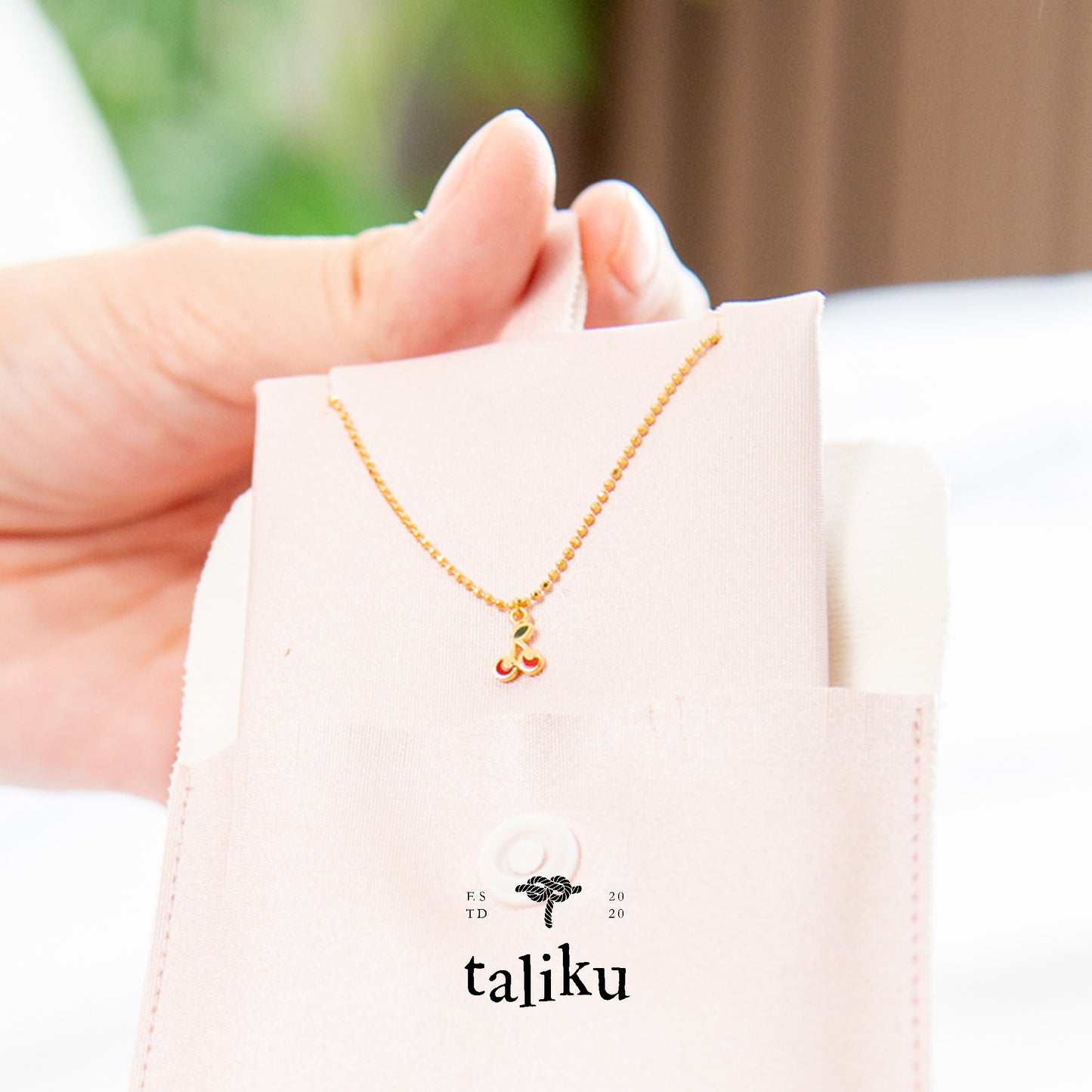 TALIKU Sweet Cherry Chain Necklace