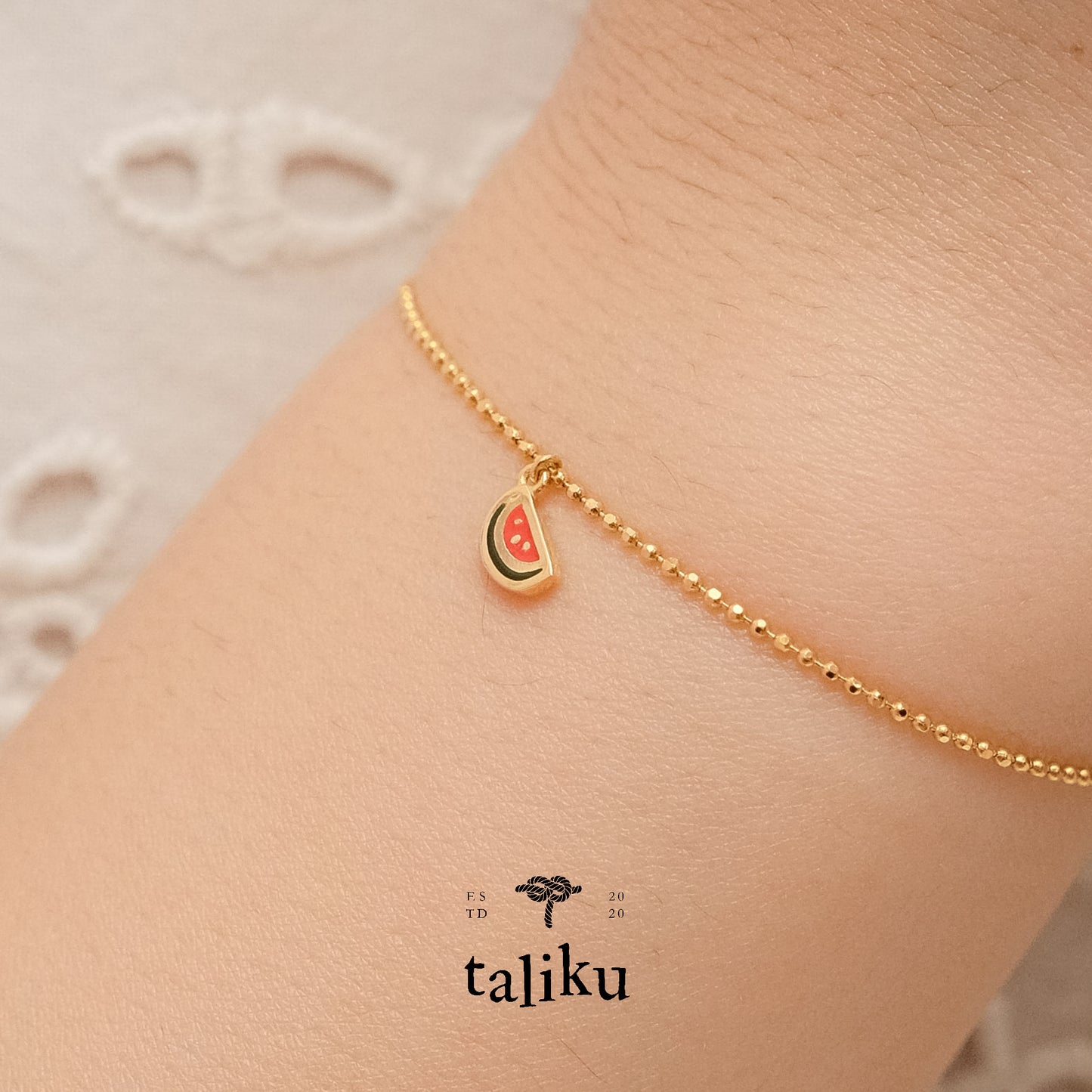 TALIKU Yummy Watermelon Adjustable Chain Bracelet