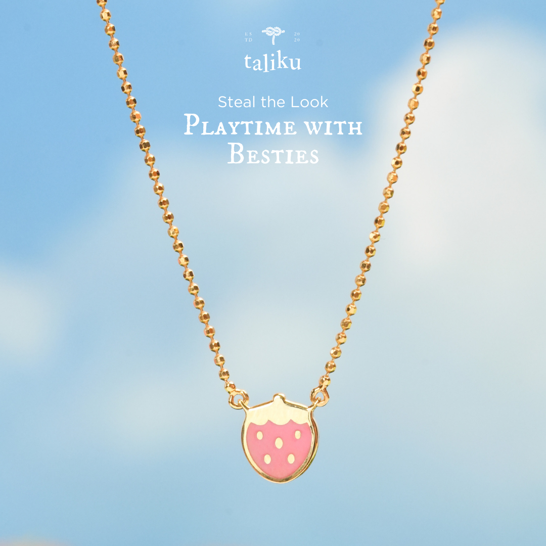 Taliku Sweet Strawberry Necklace 18K