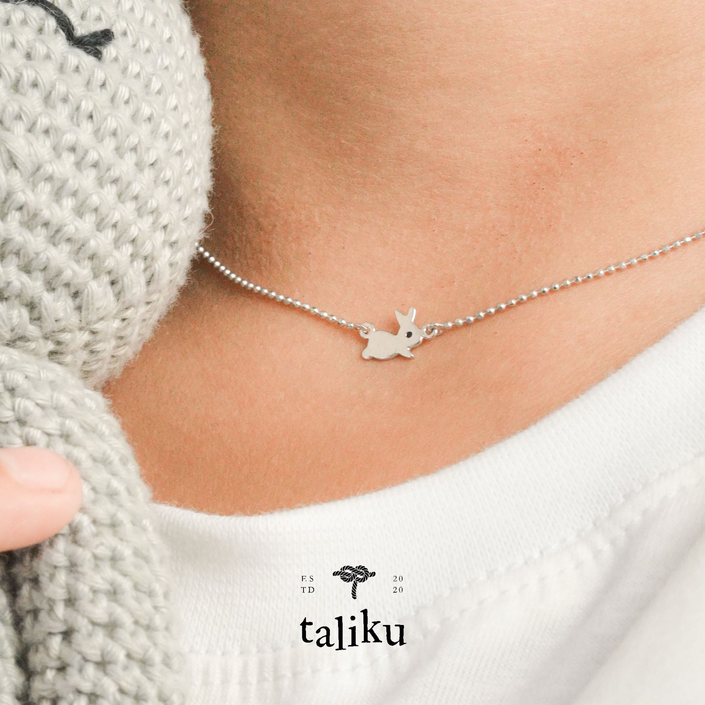 TALIKU Baby Bunny Chain Necklace