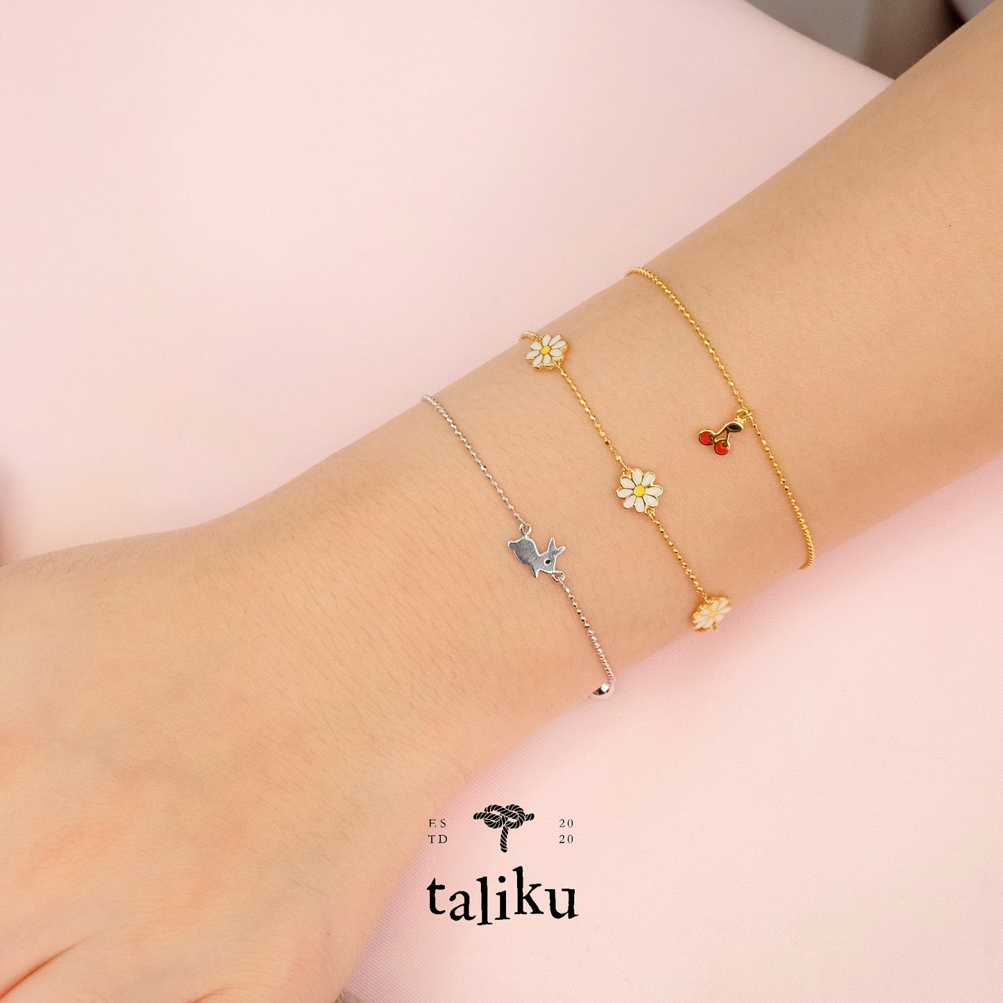 TALIKU Sweet Cherry Adjustable Chain Bracelet