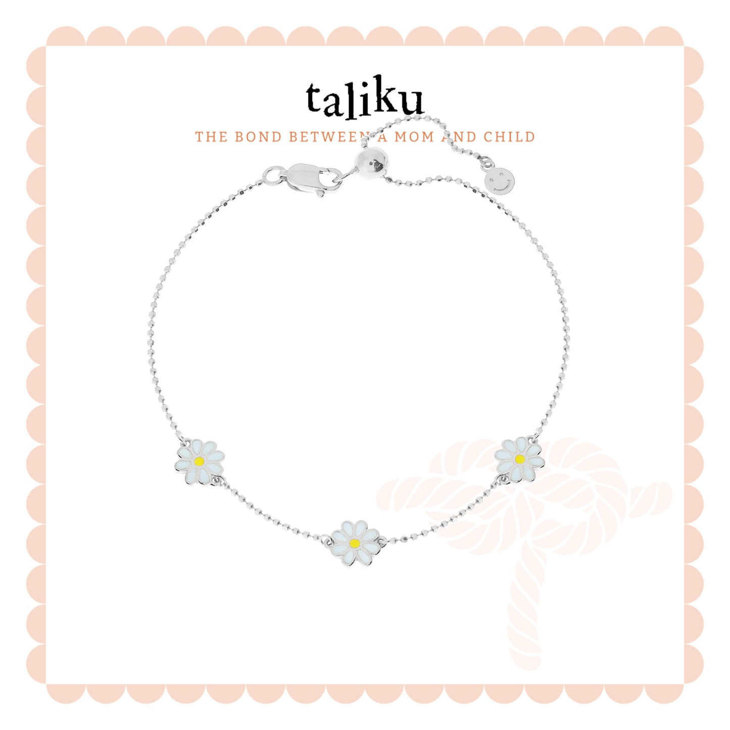 TALIKU 3 Daisies Adjustable Chain Bracelet