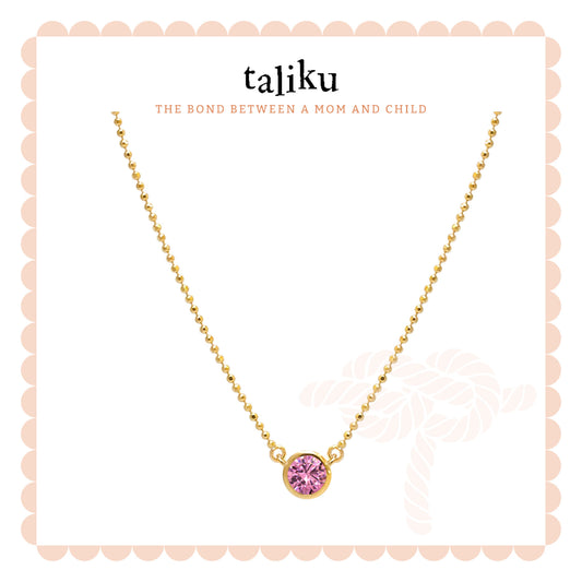 TALIKU BIRTHSTONE BEZEL NECKLACE 18K