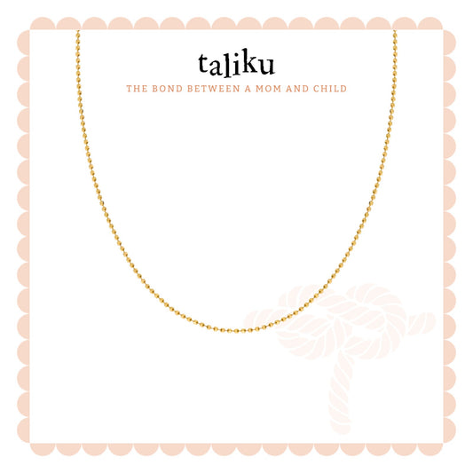 TALIKU Mini Beaded Chain 18k