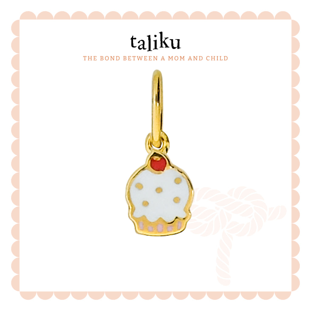 TALIKU Sprinkle Cupcake Pendant 18k
