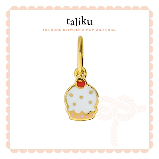 TALIKU Sprinkle Cupcake Pendant 18k