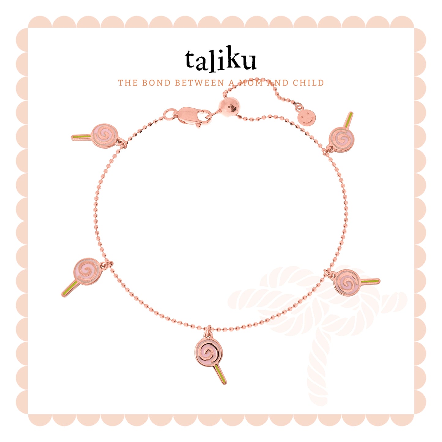 Taliku 5 Sweet Lollipop Adjustable Bracelet 18k
