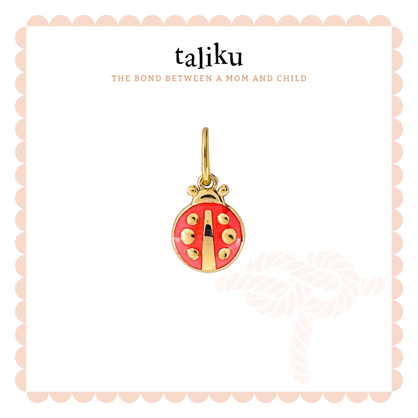 Taliku Ladybug Pendant 18K