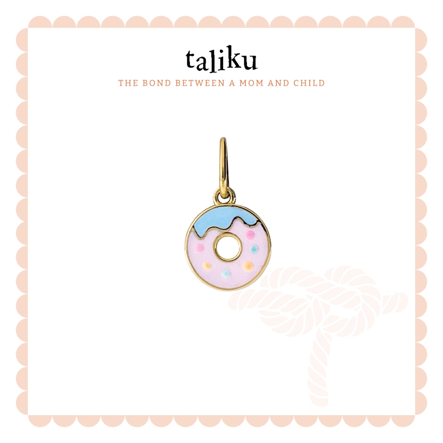 Taliku Sprinkle Donut Pendant 18K