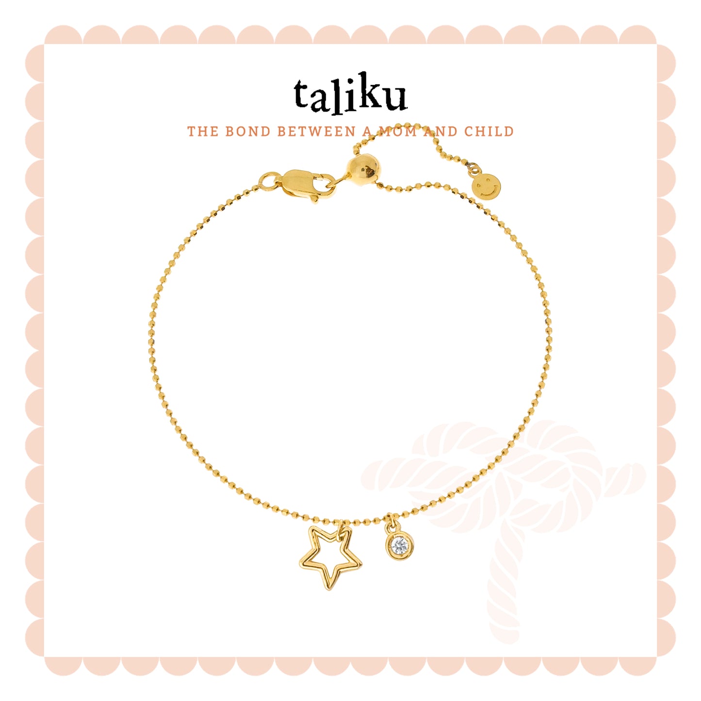 Taliku Twinkling Star Adjustable Bracelet 18K