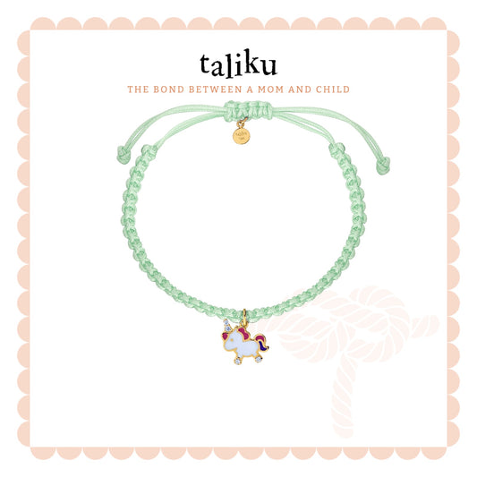 Taliku Magical Unicorn With Silk Cord 18k