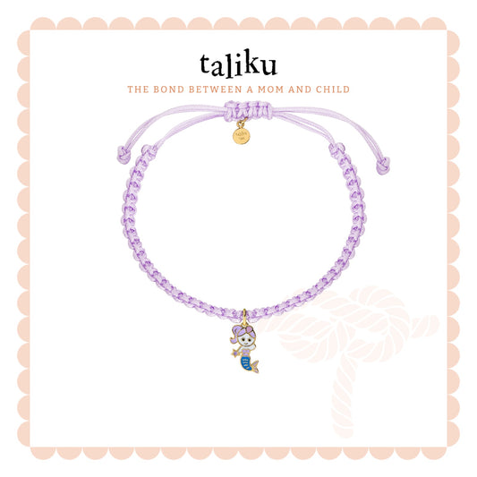 Taliku Little Mermaid With Silk Cord 18k