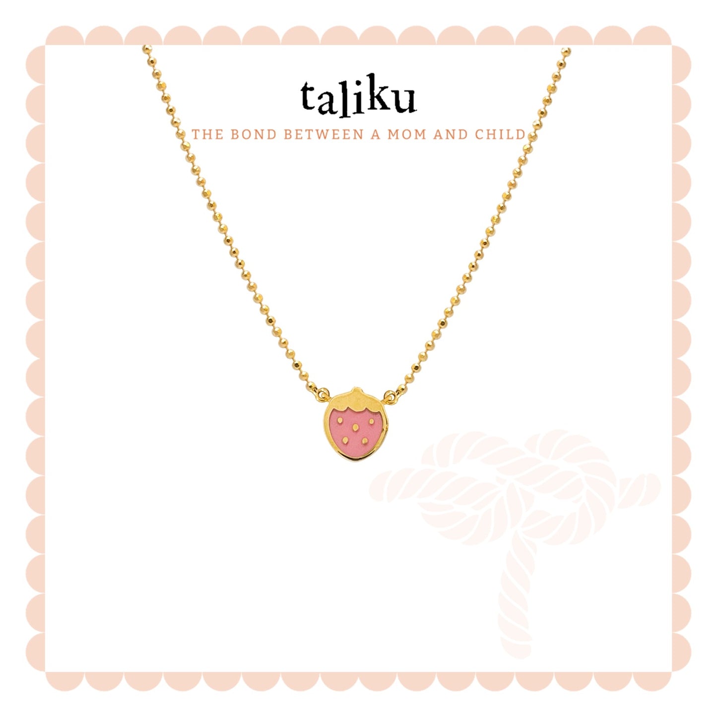 Taliku Sweet Strawberry Necklace 18K