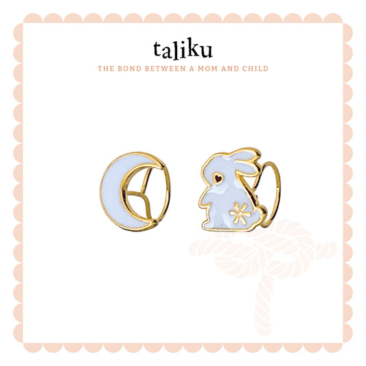 Taliku Tale Of Moon Rabbit Round Loop 18K