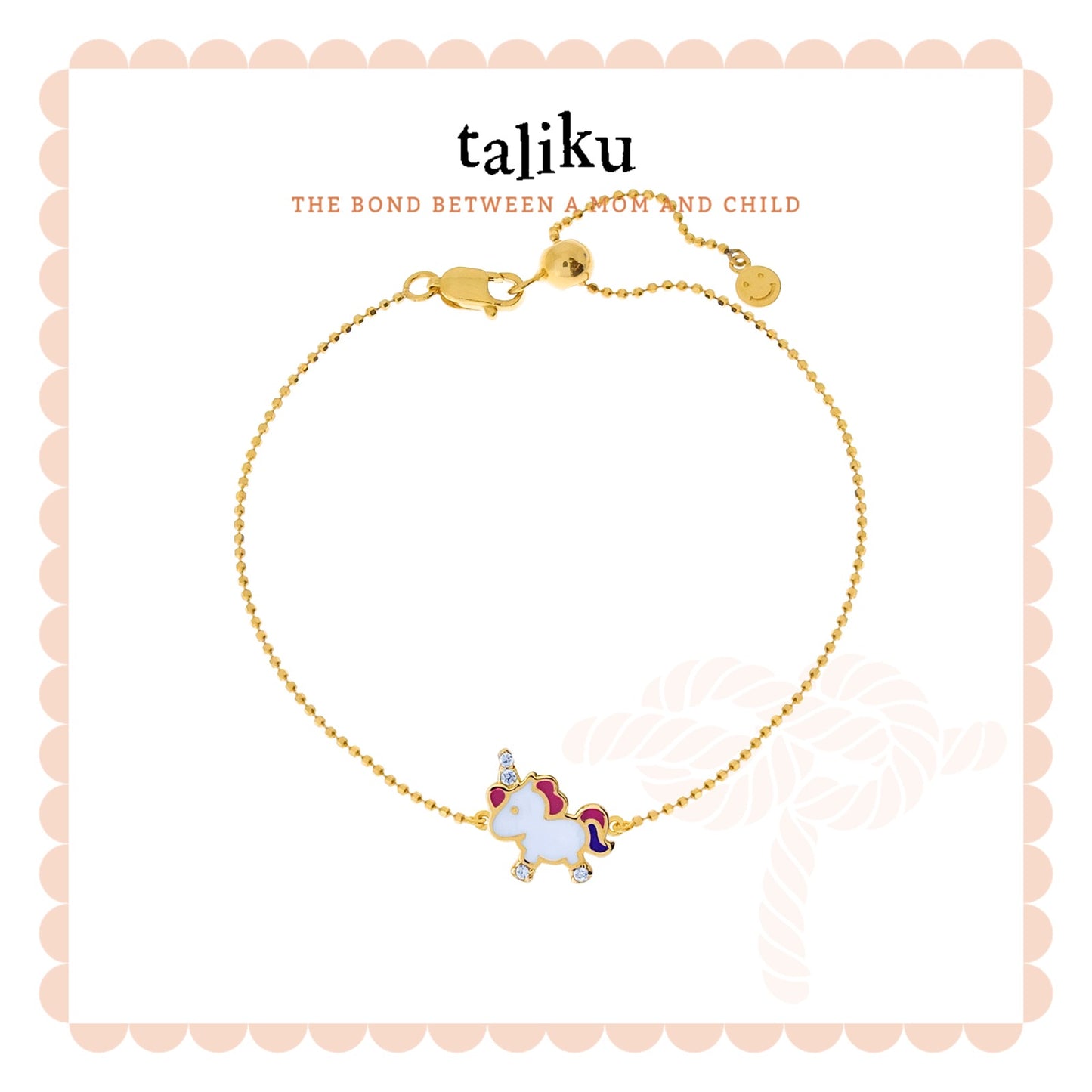 Taliku Magical Unicorn Adjustable Bracelet 18K