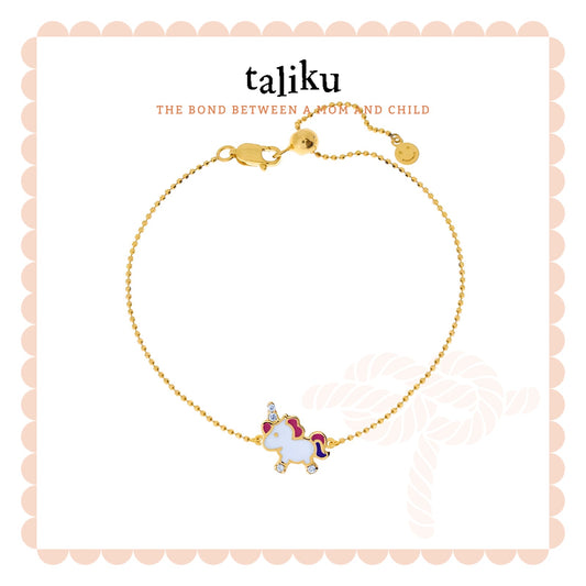 Taliku Magical Unicorn Adjustable Bracelet 18K