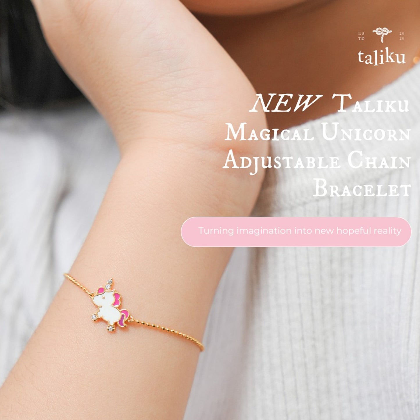 Taliku Magical Unicorn Adjustable Bracelet 18K