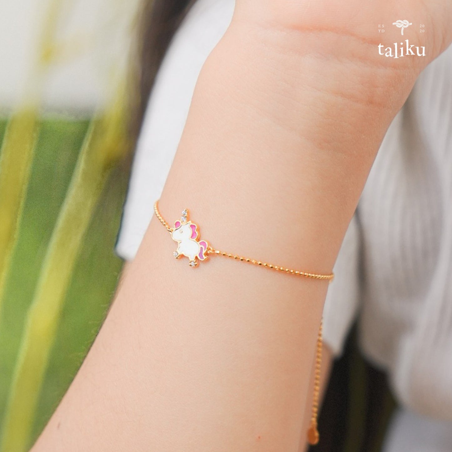 Taliku Magical Unicorn Adjustable Bracelet 18K