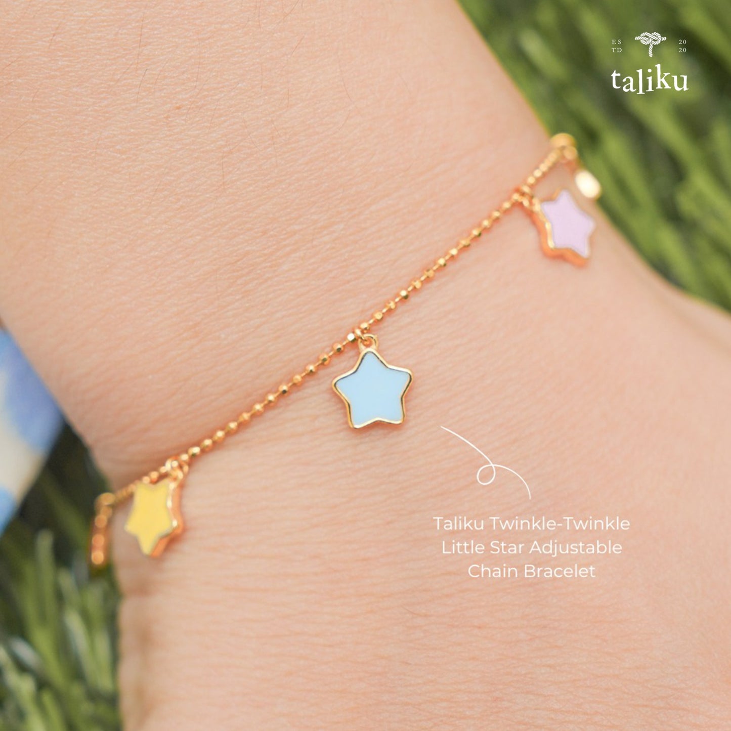 Taliku Twinkle Twinkle Little Star Adjustable Bracelet 18K