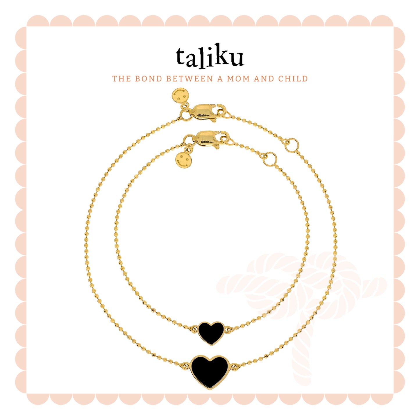 Taliku Mommy And Me Heart Enamel Bracelet