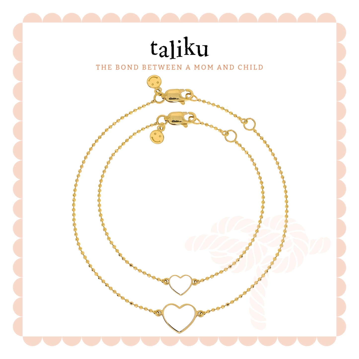 Taliku Mommy And Me Heart Enamel Bracelet