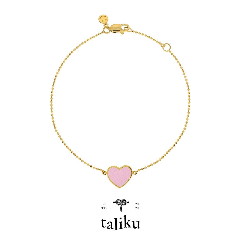 Taliku Heart Enamel Anklet