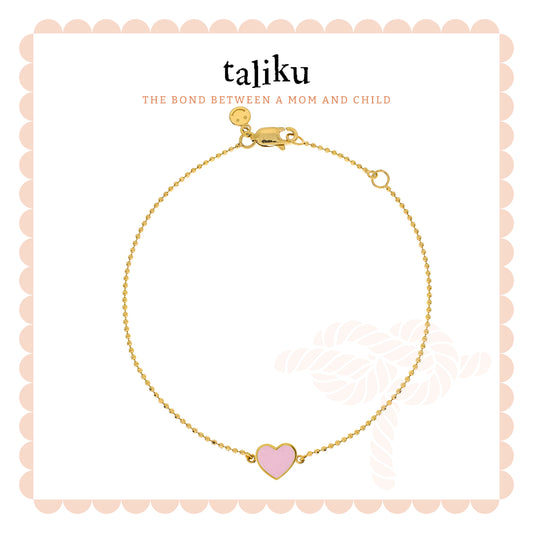 Taliku Mini Enamel Heart Bracelet