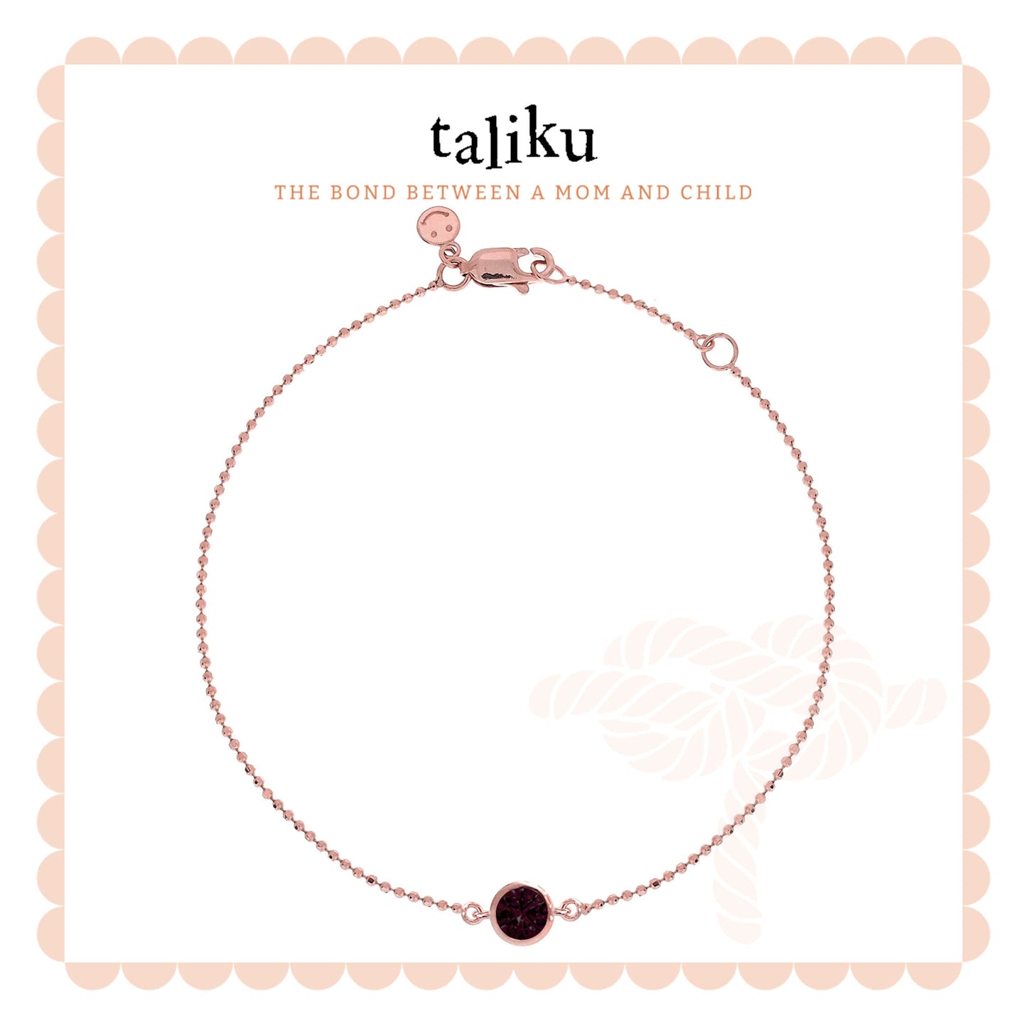 TALIKU BIRTHSTONE BEZEL ANKLET