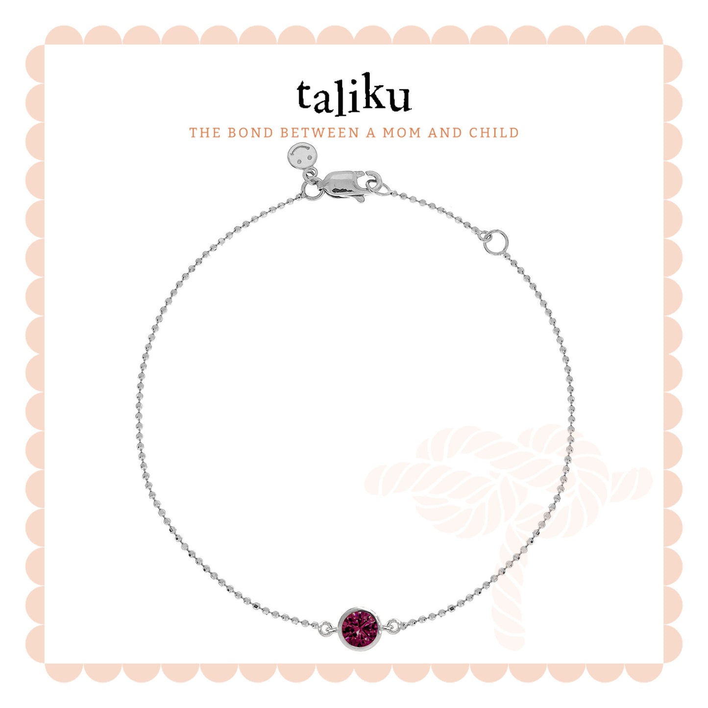 TALIKU BIRTHSTONE BEZEL ANKLET