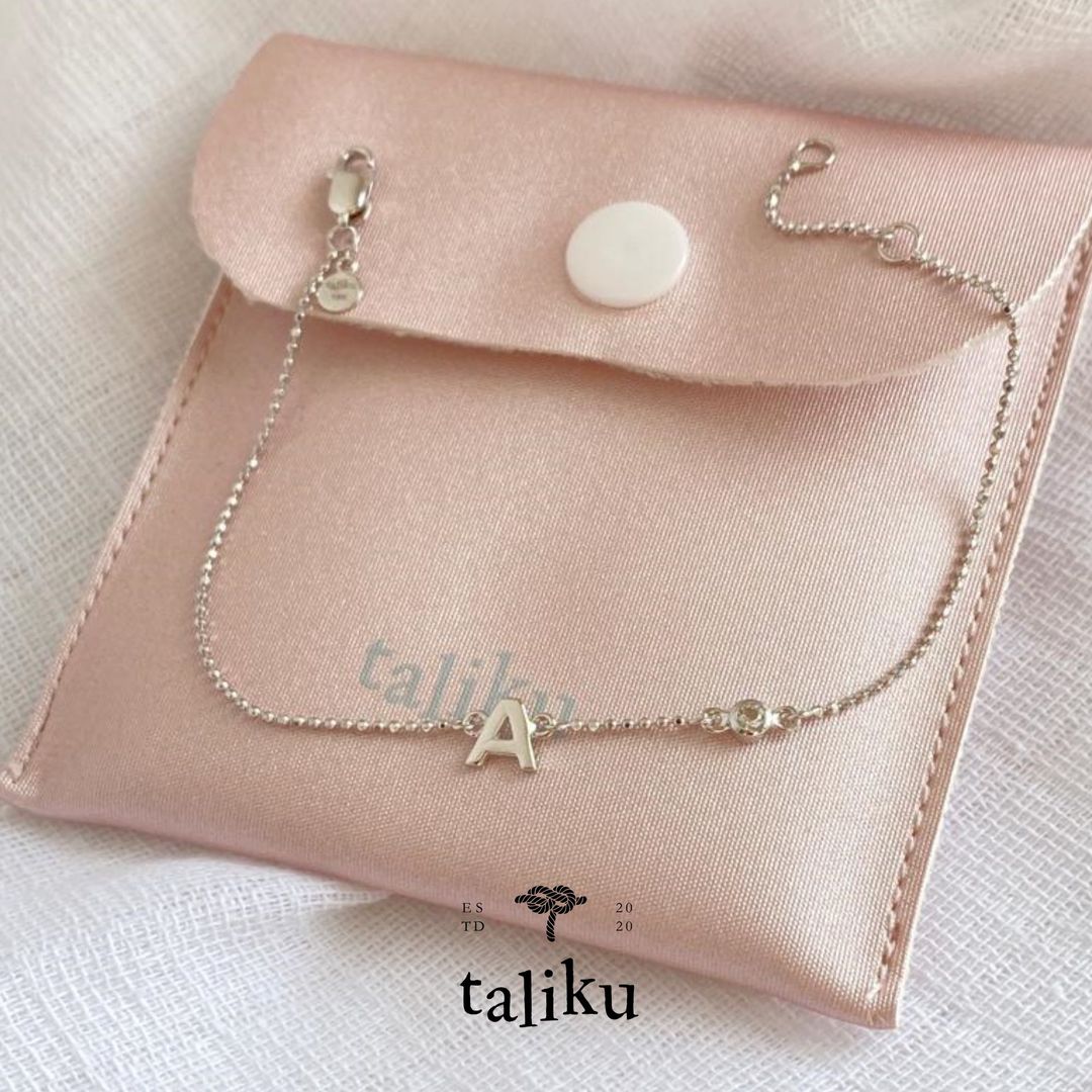 Taliku Alphabet Bezel Birthstone Bracelet 18k